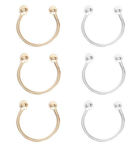 6 Pack Gold and Silver Earcuffs | New Look