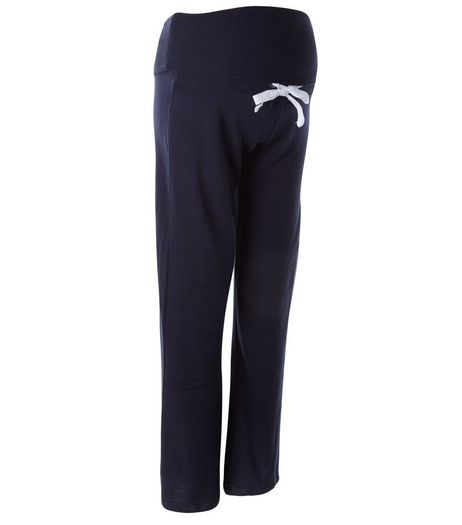 Maternity Navy Wide Leg Joggers | New Look