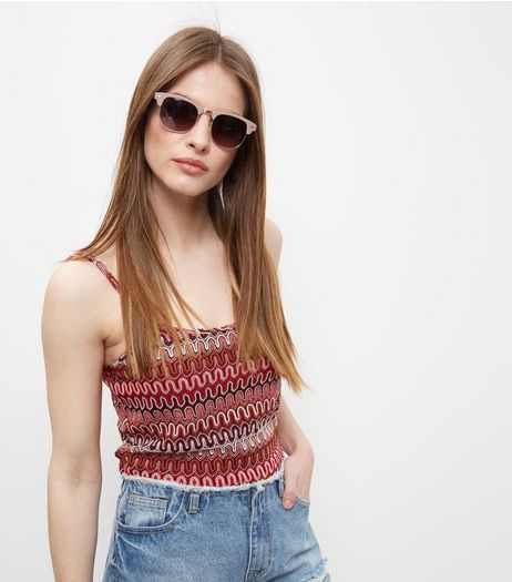 Mink Half Frame Sunglasses | New Look