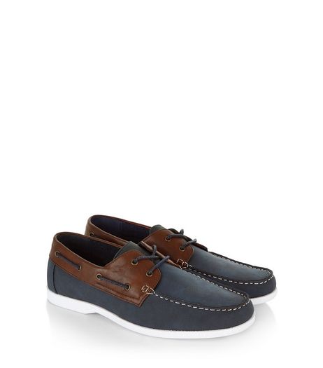 Navy Boat Shoes | New Look