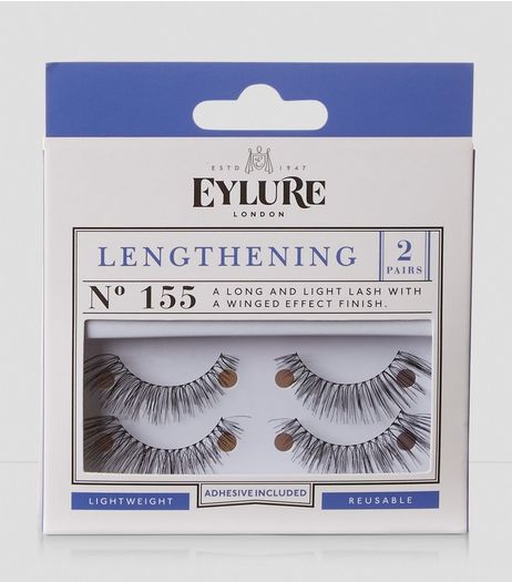 2 Pack Eylure Black Lengthening 155 False Eyelashes | New Look