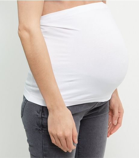 Maternity 3 Pack White Black And Grey Bump Bands | New Look
