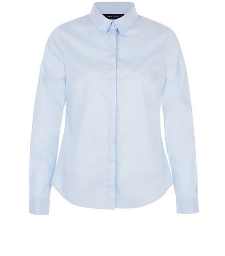 Pale Blue Long Sleeve Shirt | New Look