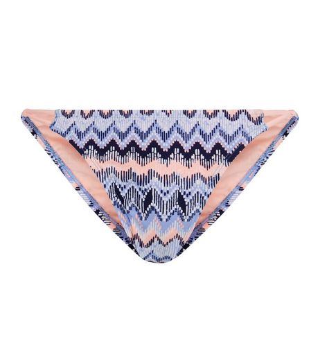 Pink Zig Zag Print Bikini Bottoms | New Look