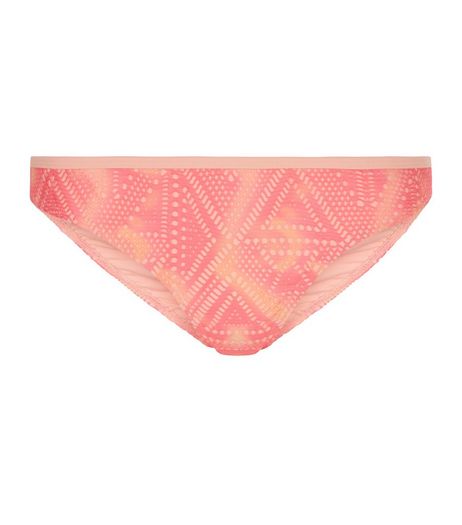 Pink Tie Dye Crochet Bikini Bottoms | New Look