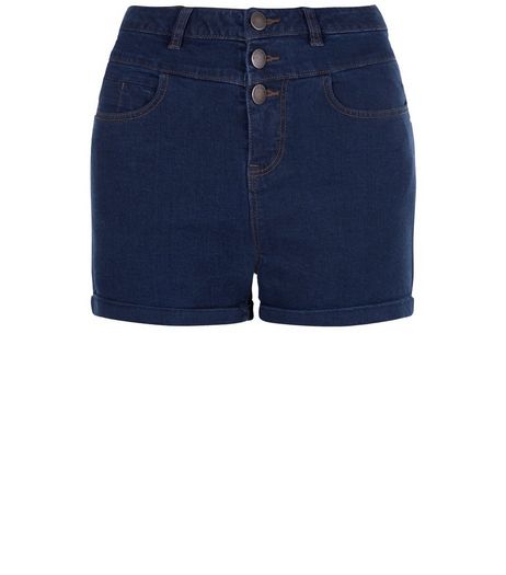 Blue High Waisted Denim Shorts | New Look