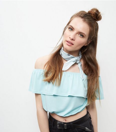 Mint Green Paisley Print Bandana | New Look
