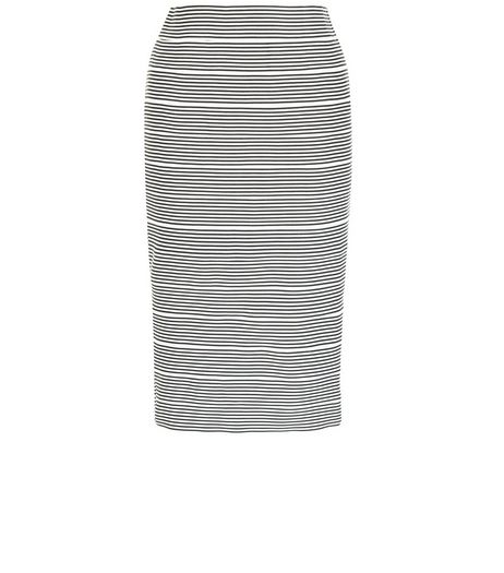 Black Stripe Bandage Pencil Skirt | New Look