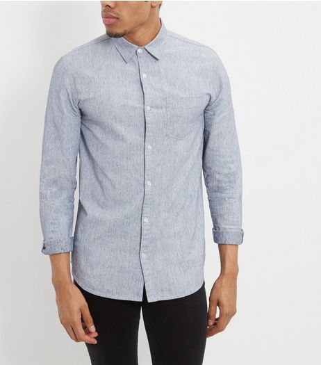 Pale Blue Single Pocket Long Sleeve Shirt | New Look