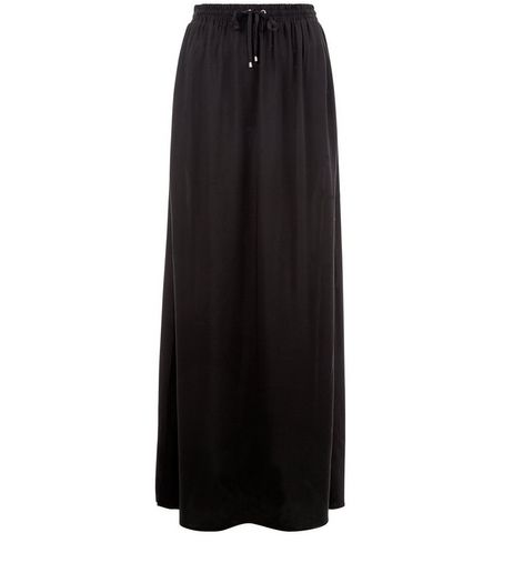 Black Split Side Maxi Skirt | New Look