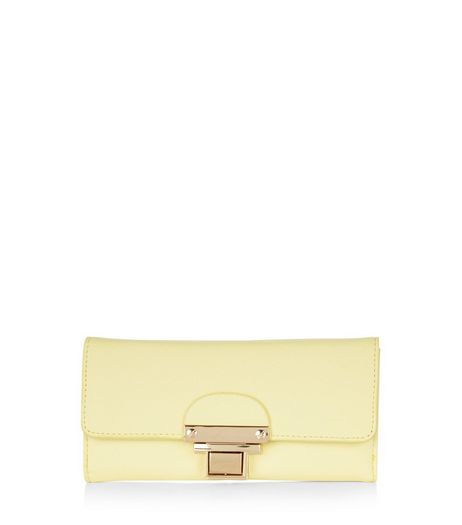 Yellow Push Lock Purse | New Look
