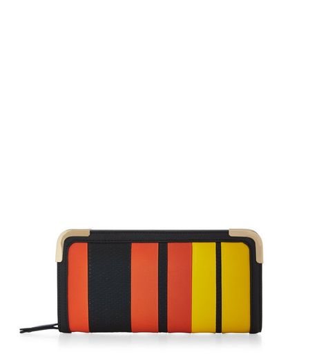 Orange Stripe Purse | New Look
