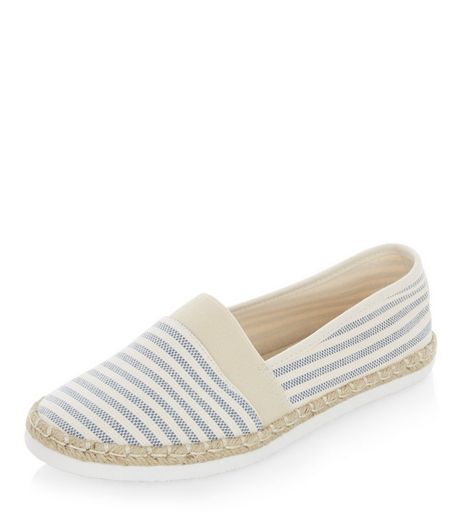 Wide Fit Blue Stripe Espadrilles | New Look