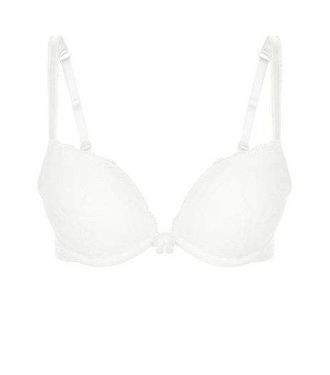 Cream Lace Push Up Bra | New Look
