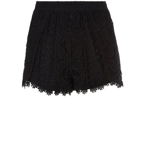 Teens Black Crochet Shorts | New Look