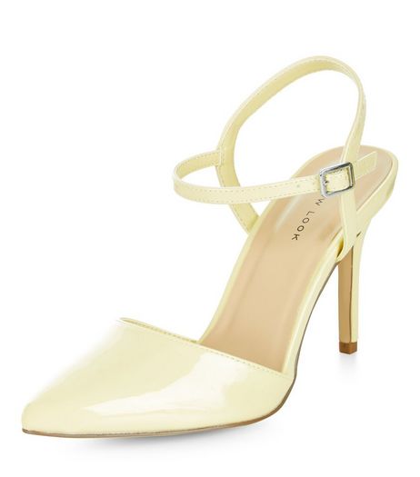 Yellow Sling Back Pointed Heels | New Look