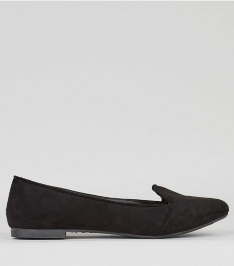 Black Suedette Pointed Pumps | New Look