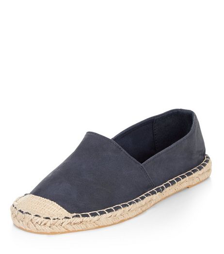 Navy Suedette Espadrilles | New Look