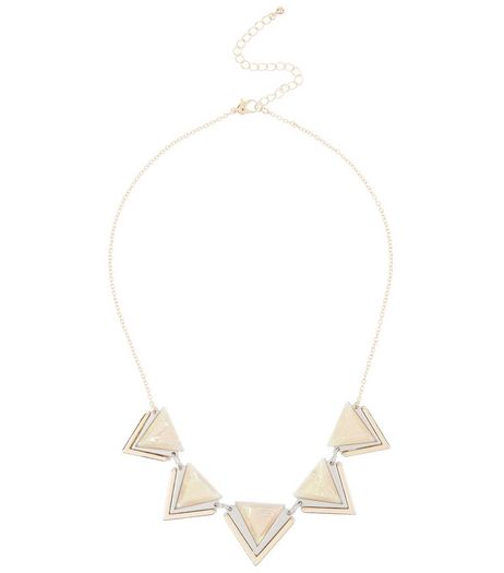 Gold Layered Triangle Necklace | New Look