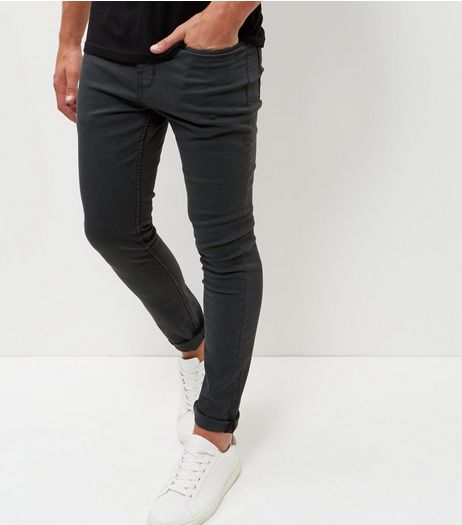 Dark Grey Skinny Trousers | New Look