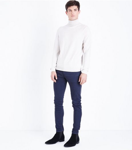 Navy Skinny Trousers | New Look