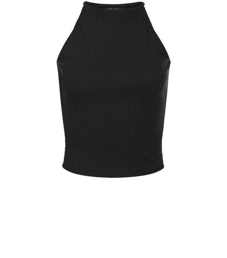 Teens Black Ribbed Cami | New Look