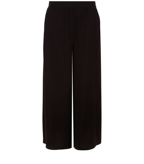 Black Elasticated Back Culottes | New Look