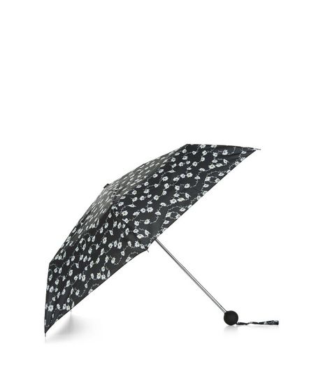 Black Daisy Chain Umbrella | New Look