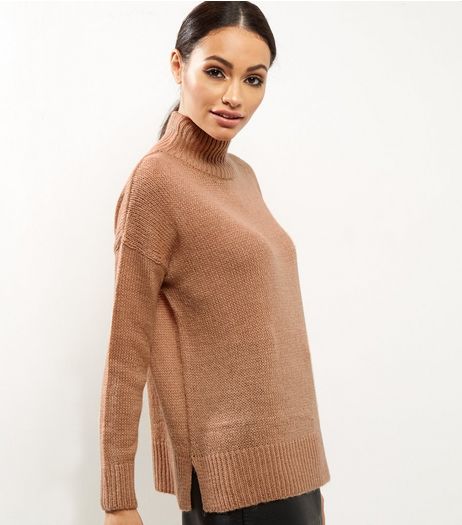 Camel Turtle Neck Jumper | New Look