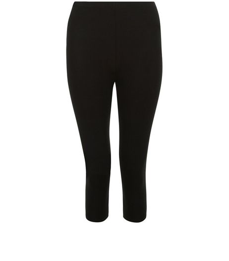 Black 17in Cropped Leggings | New Look