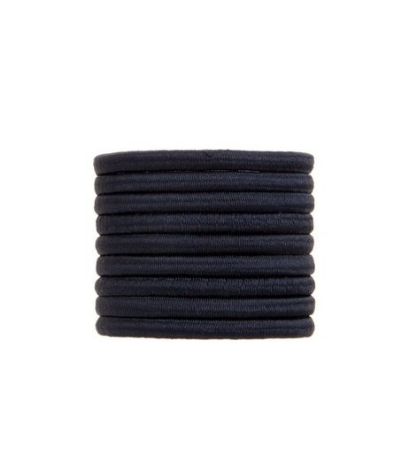 9 Pack Black Hair Bands | New Look