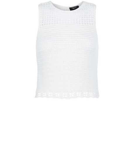 Teens Cream Crochet Shell Top | New Look