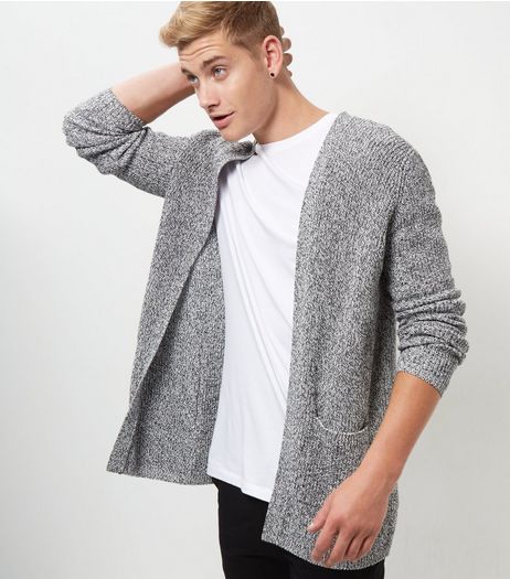 Grey Textured Cardigan | New Look