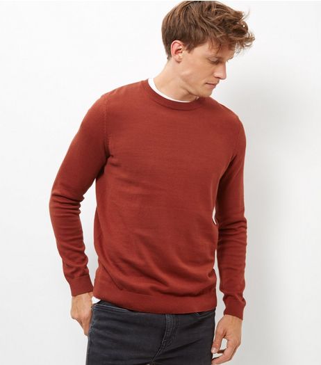 Rust Crew Neck Cotton Jumper | New Look