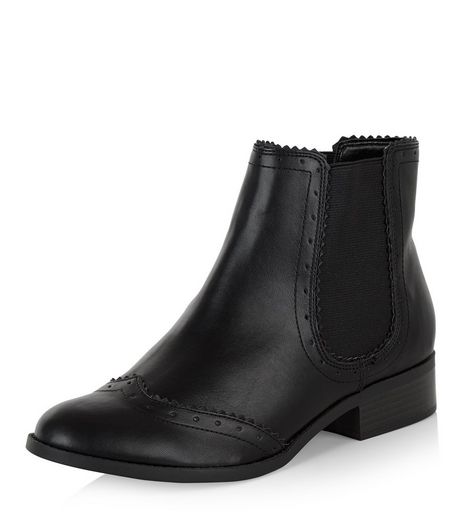 Black Embossed Chelsea Boots | New Look