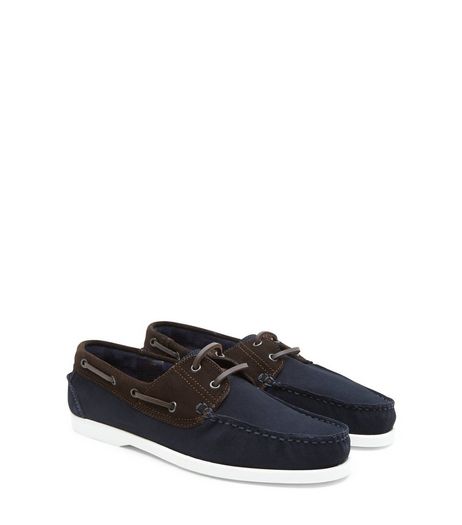 Navy Suede Boat Shoes | New Look