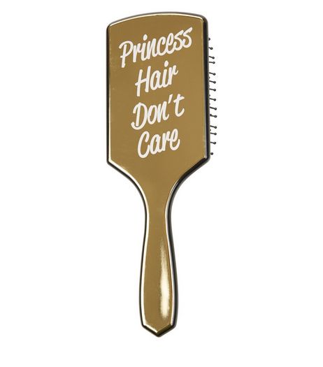 Gold Princess Hair Paddle Brush | New Look
