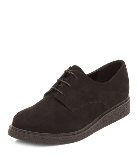 Black Lace Up Creepers | New Look