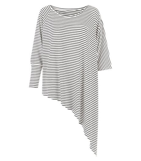 Anita and Green Black Stripe Asymmetric Top | New Look
