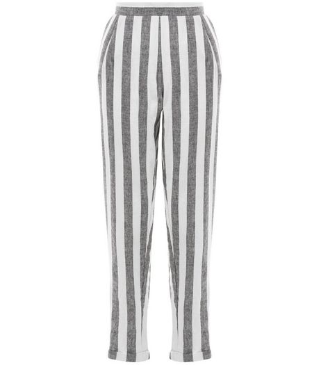 Grey Stripe Cropped Trousers | New Look
