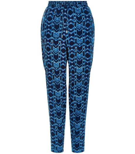 Blue Tie Dye Abstract Print Joggers | New Look