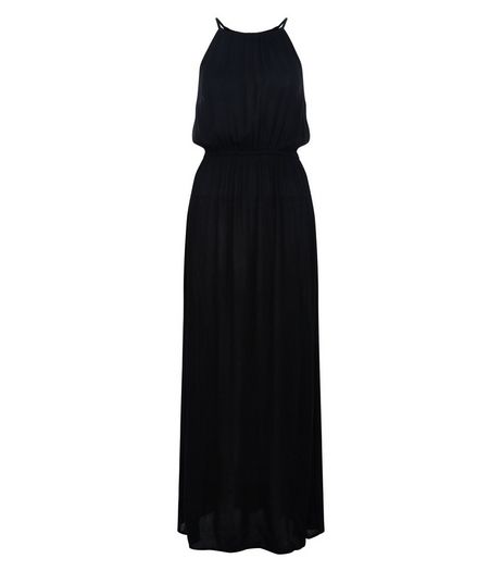 Teens Black High Neck Maxi Dress | New Look