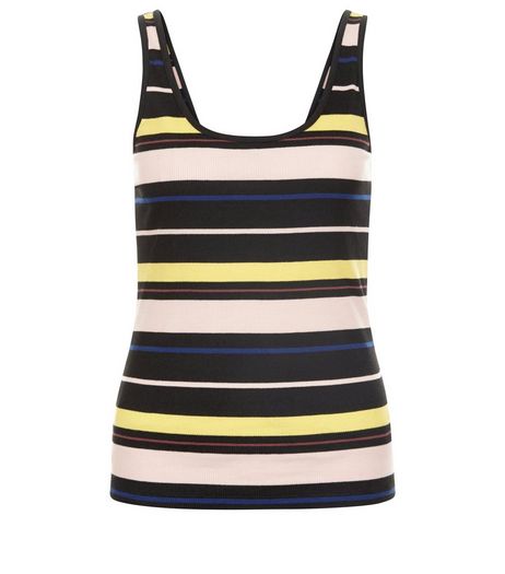 Black Stripe Vest | New Look