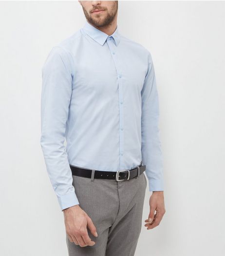 Pale Blue Long Sleeve Shirt | New Look