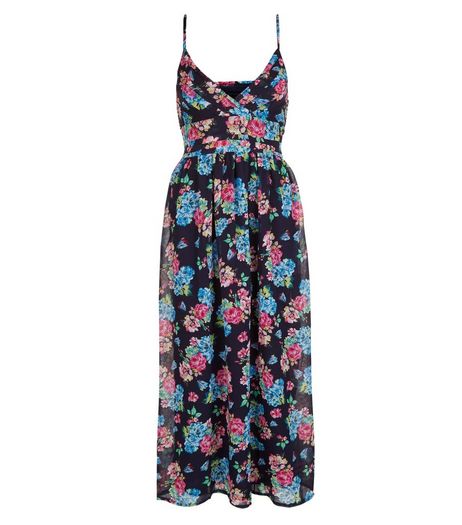 Mela Blue Floral Print Maxi Dress | New Look