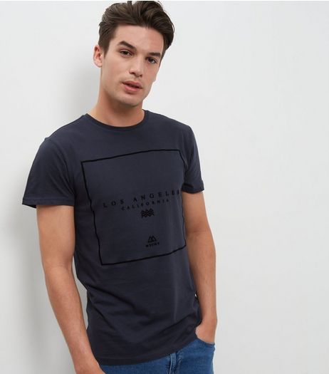 Navy Los Angeles Print T-Shirt | New Look