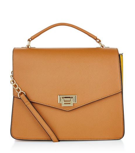 Tan Colour Block Shoulder Bag | New Look