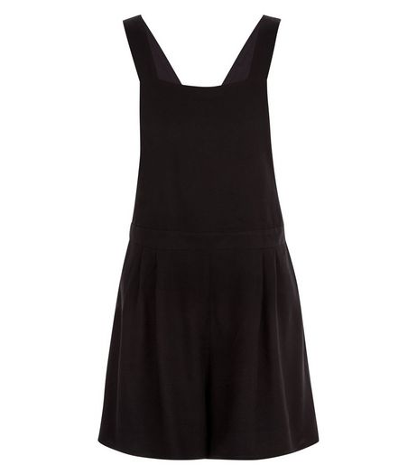 Black Pinafore Playsuit | New Look
