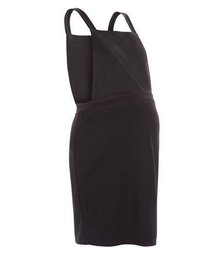 Maternity Black Pinafore Dress | New Look