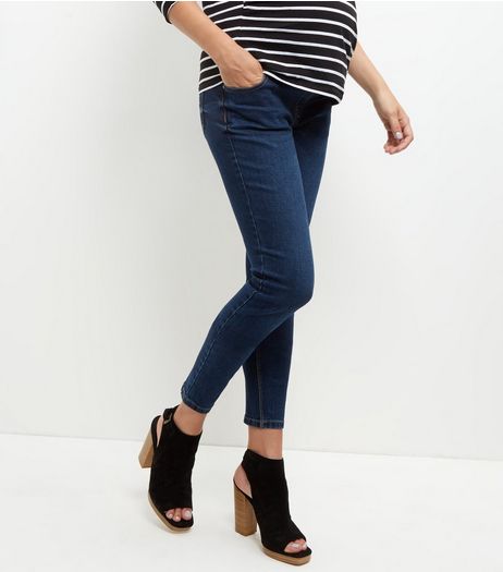 Maternity Navy Under Bump Skinny Jeans | New Look